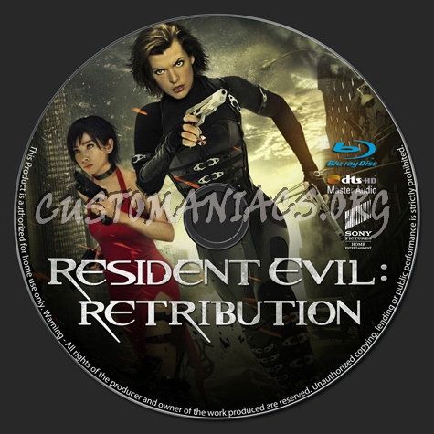 Resident Evil 5 Retribution blu-ray label