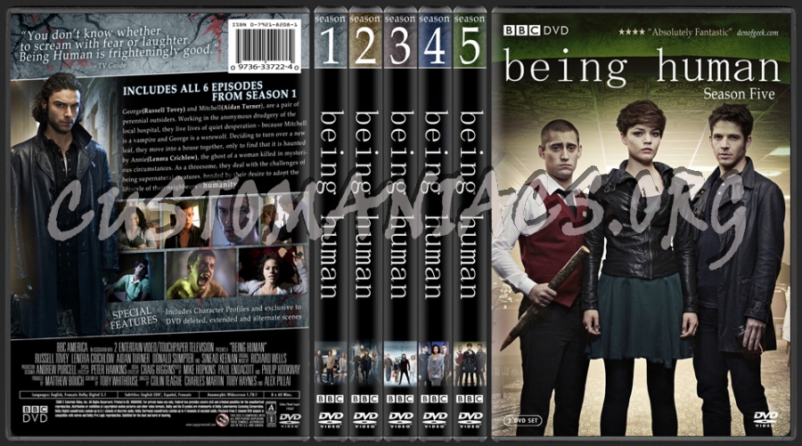 Being Human Season 1 - 5 dvd cover