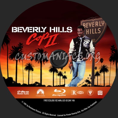 Beverly Hills Cop II blu-ray label
