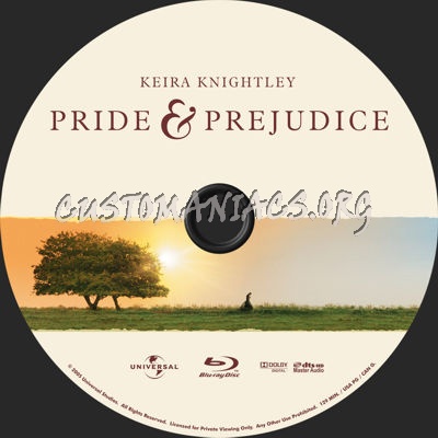 Pride & Prejudice blu-ray label