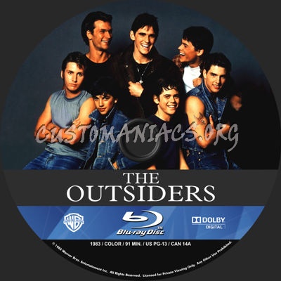 The Outsiders blu-ray label