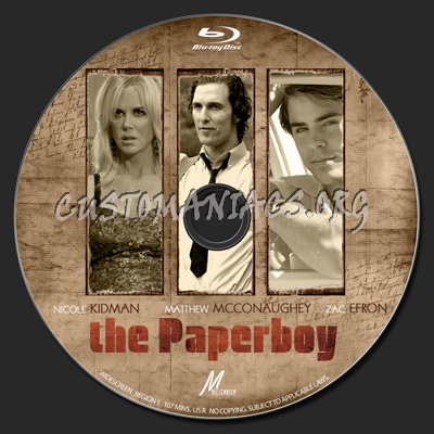 The Paperboy blu-ray label