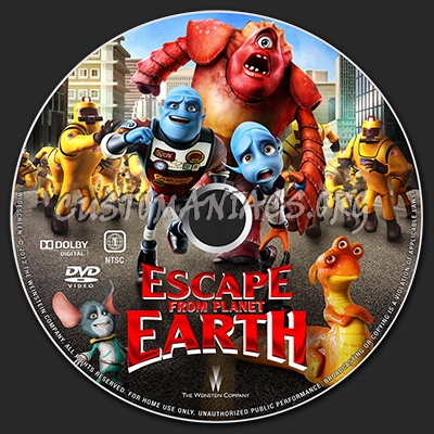 Escape from Planet Earth dvd label