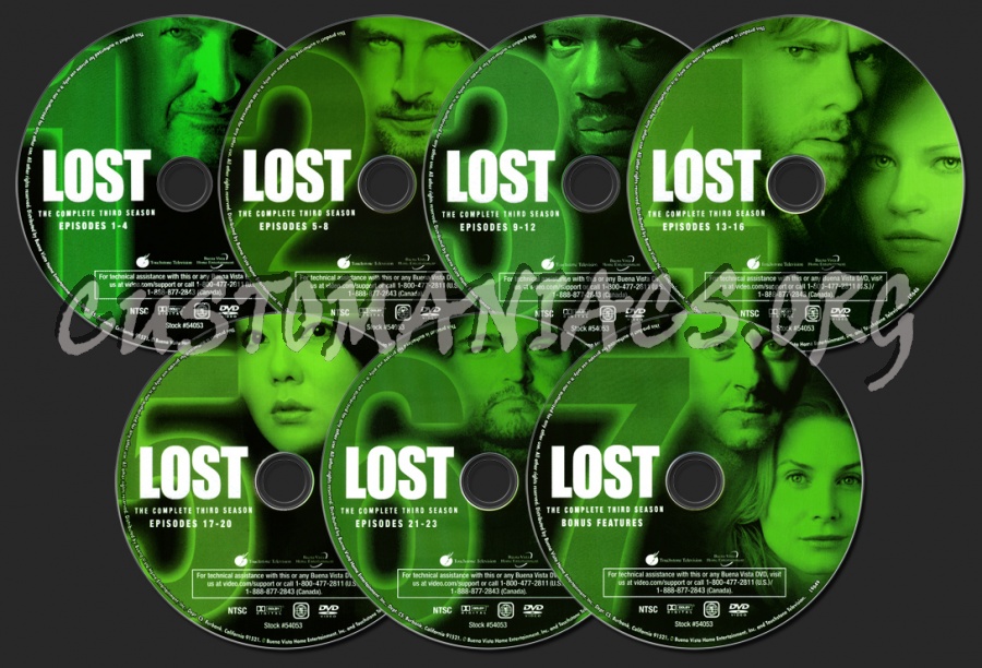 Lost Season 3 dvd label