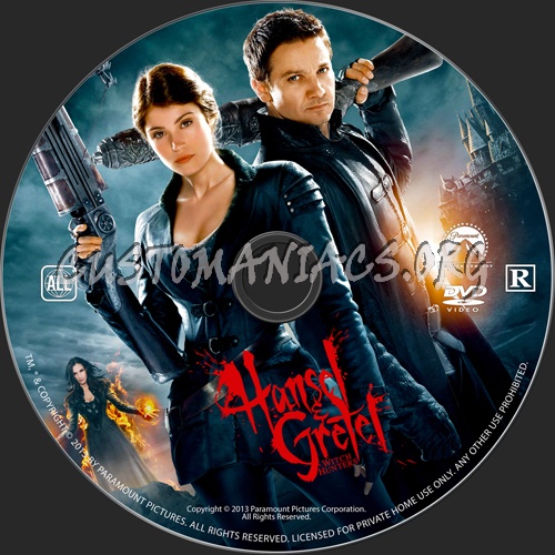 Hansel & Gretel Witch Hunters dvd label