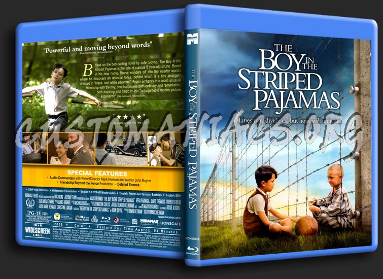 The Boy in the Striped Pajamas (Pyjamas) blu-ray cover