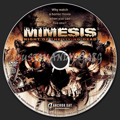 Mimesis Night of the Living Dead dvd label