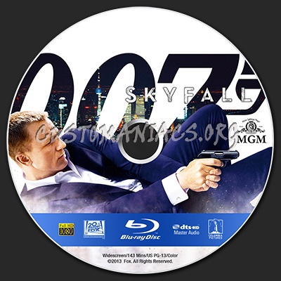 Skyfall blu-ray label
