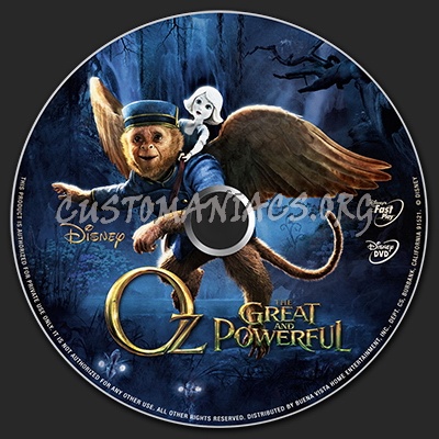 Oz: The Great and Powerful dvd label