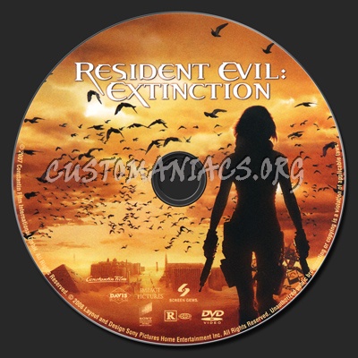 Resident Evil Extinction dvd label