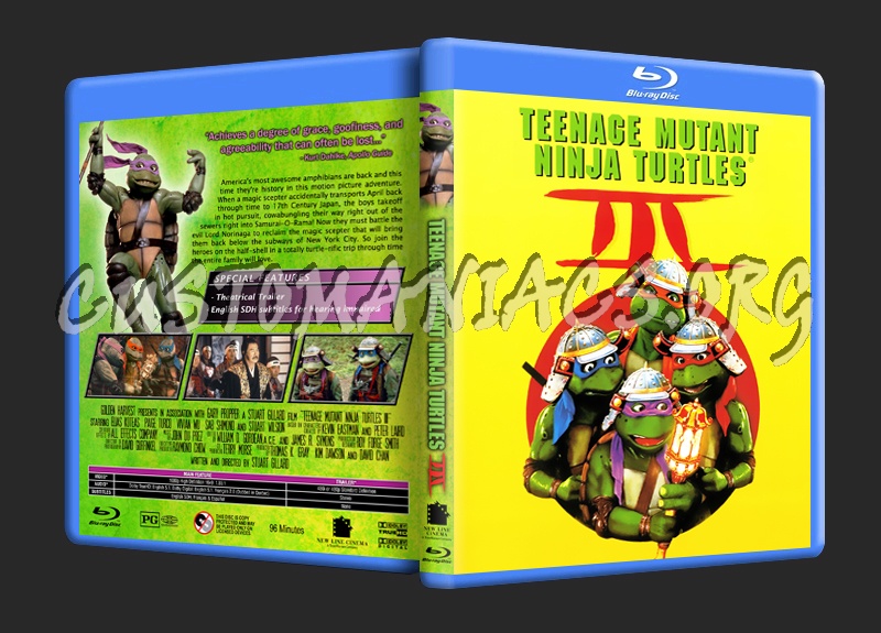 Teenage Mutant Ninja Turtles III blu-ray cover