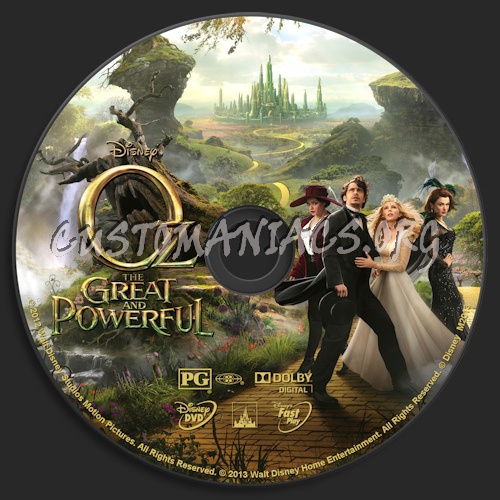 Oz The Great And Powerful dvd label