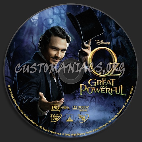 Oz The Great And Powerful dvd label