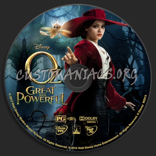 Oz The Great And Powerful dvd label