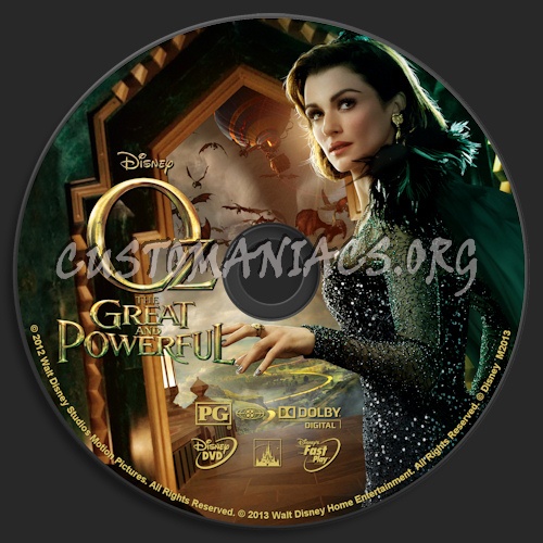 Oz The Great And Powerful dvd label