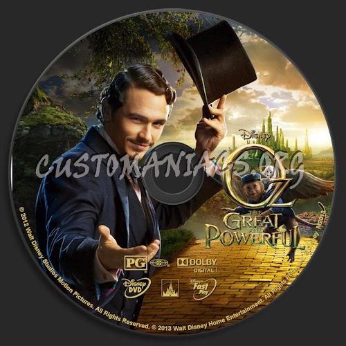 Oz The Great And Powerful dvd label