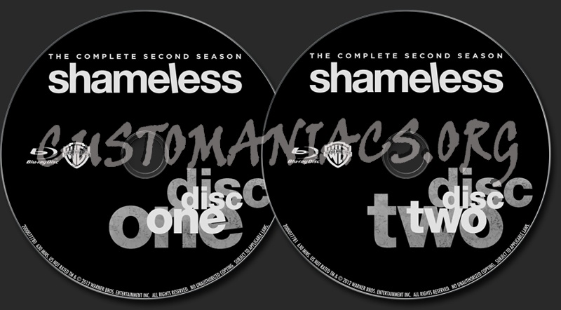 Shameless Season 2 blu-ray label