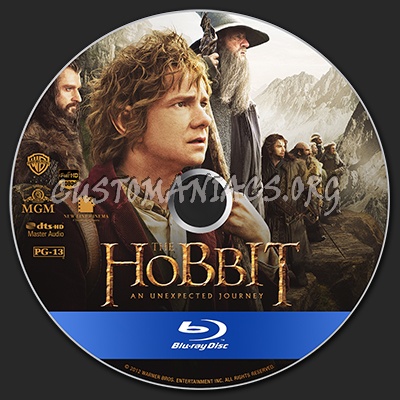 The Hobbit: An Unexpected Journey blu-ray label