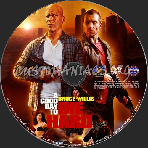 A Good Day To Die Hard dvd label