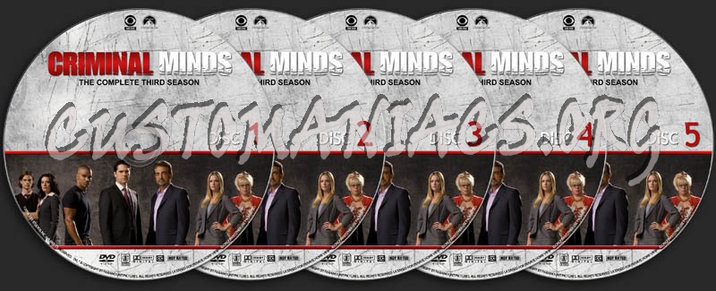 Criminal Minds: Season 3 dvd label