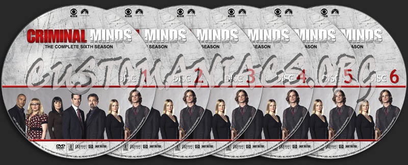 Criminal Minds: Season 6 dvd label