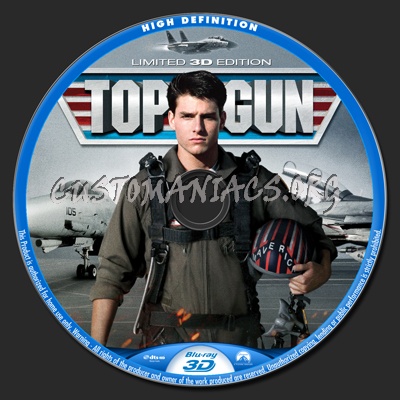 Top Gun 3D blu-ray label