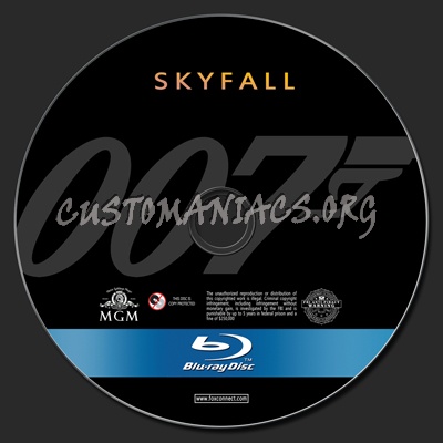 Skyfall blu-ray label