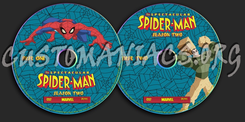 Marvel Cartoon Collection: The Spectacular Spider-Man Season Two dvd label