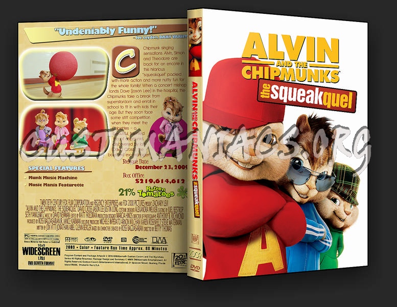 Alvin and the Chipmunks: The Squeakquel dvd cover