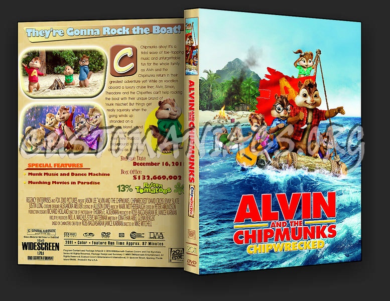 Alvin and the Chipmunks: Chipwrecked dvd cover