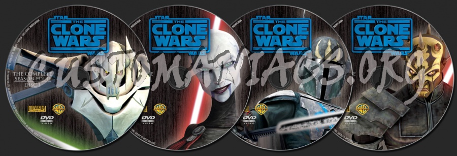 Star Wars: The Clone Wars Season 4 dvd label