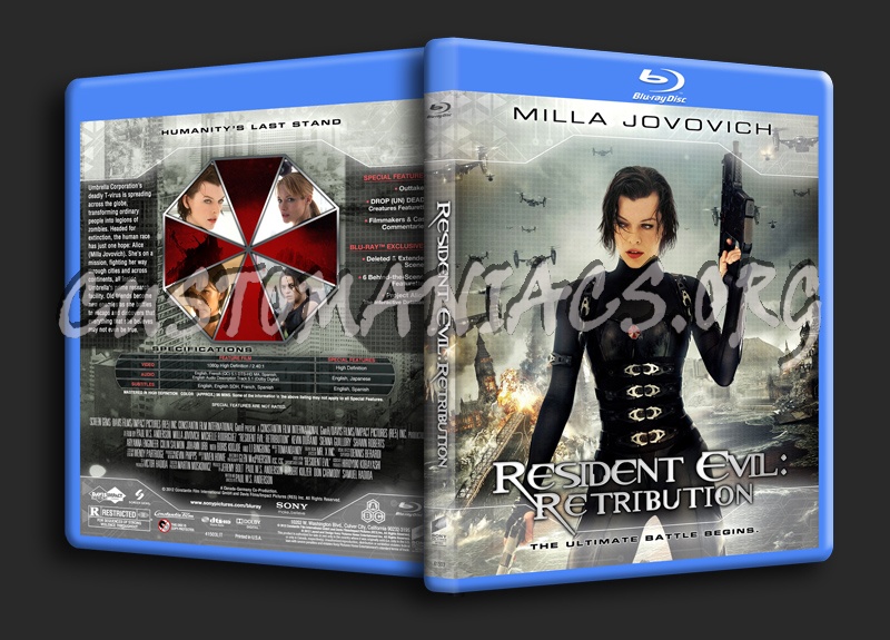 Resident Evil - Retribution blu-ray cover
