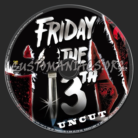 Friday 13th - Uncut blu-ray label