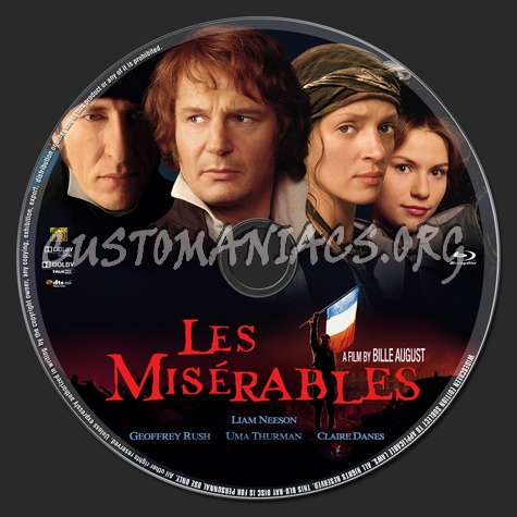 Les Misrables (1998) blu-ray label