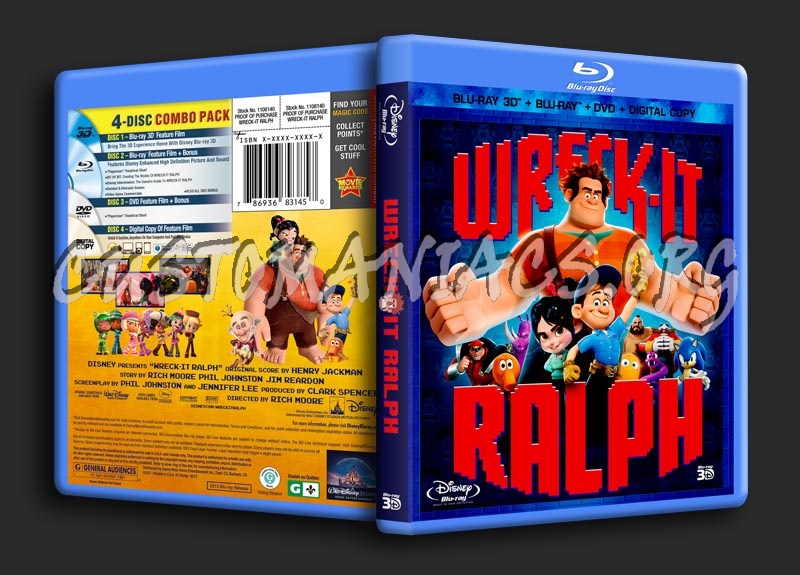 Wreck-It Ralph 3D blu-ray cover