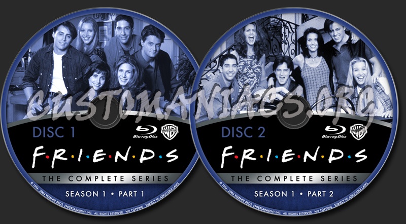 Friends The Complete Series - Season 1 blu-ray label