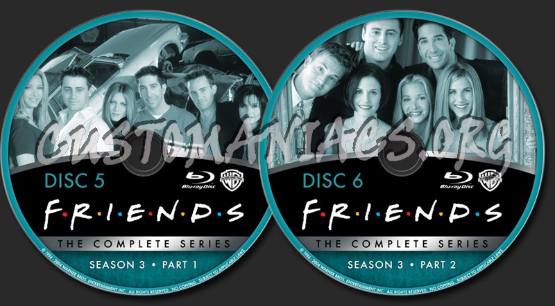 Friends The Complete Series - Season 3 blu-ray label