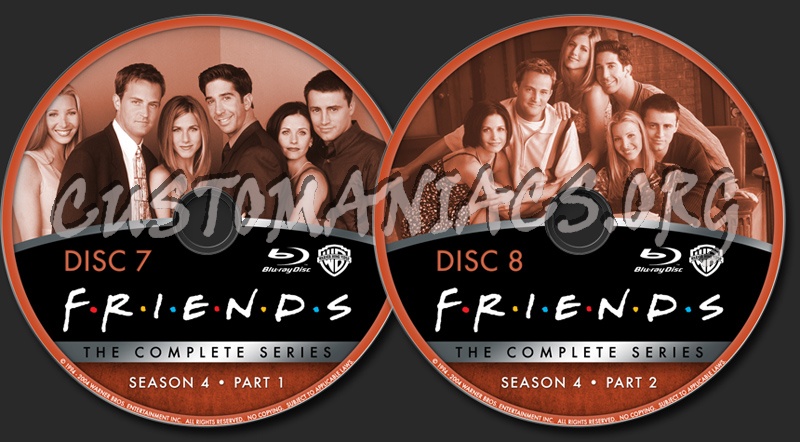 Friends The Complete Series - Season 4 blu-ray label