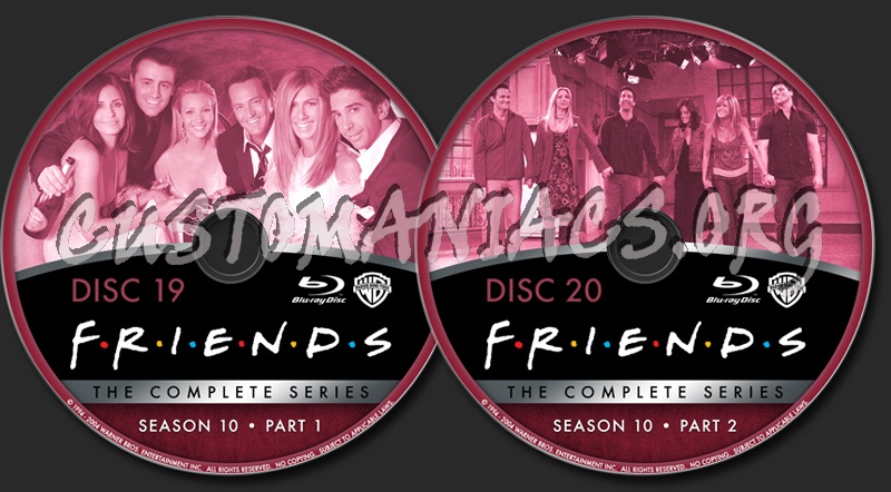 Friends The Complete Series - Season 10 blu-ray label
