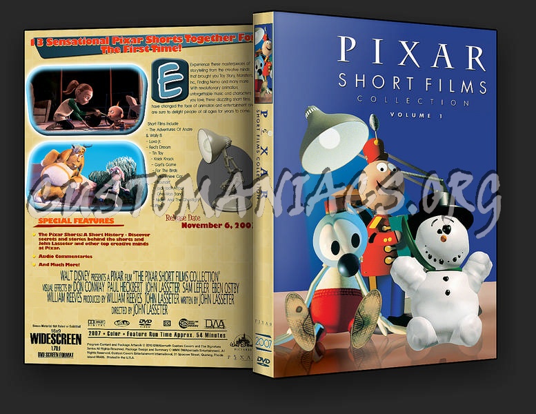 Pixar Short Films Collection Volume 1 dvd cover