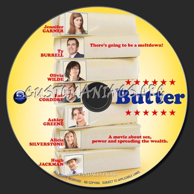 Butter (2012) blu-ray label