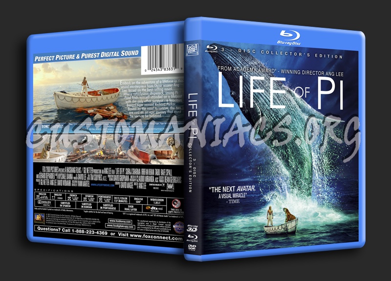 Life of Pi 3D - Collector's Edition blu-ray cover