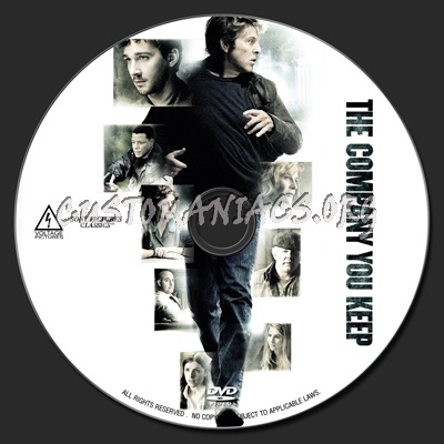 The Company You Keep (2013) dvd label