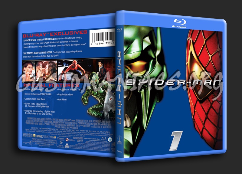 Spider-Man blu-ray cover