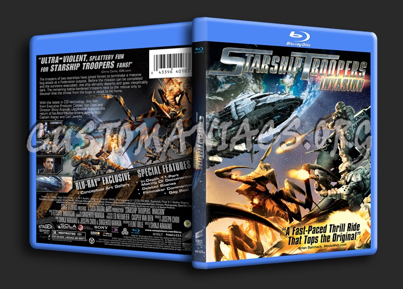 Starship Troopers Invasion blu-ray cover