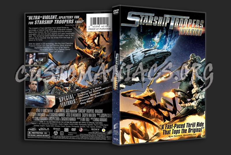 Starship Troopers Invasion dvd cover