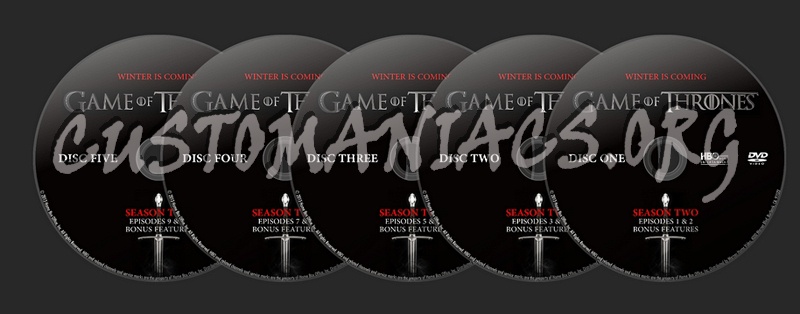 Game Of Thrones - Season 2 dvd label