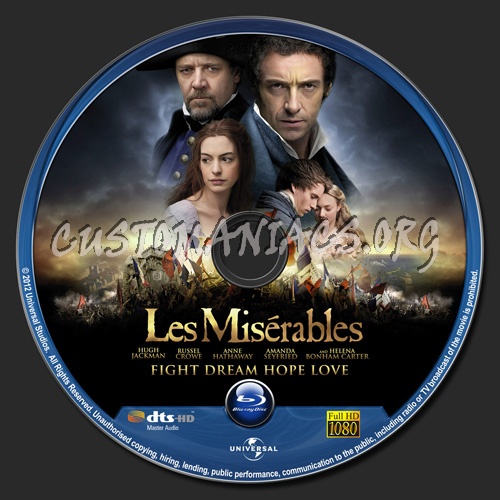 Les Miserables blu-ray label