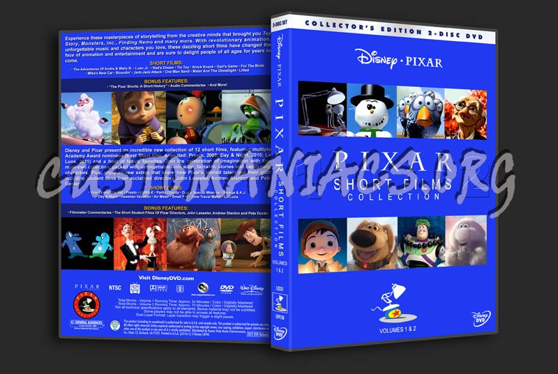 Pixar Short Films Collection - Volumes 1 & 2 dvd cover