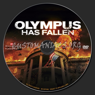 Olympus Has Fallen (2013) dvd label